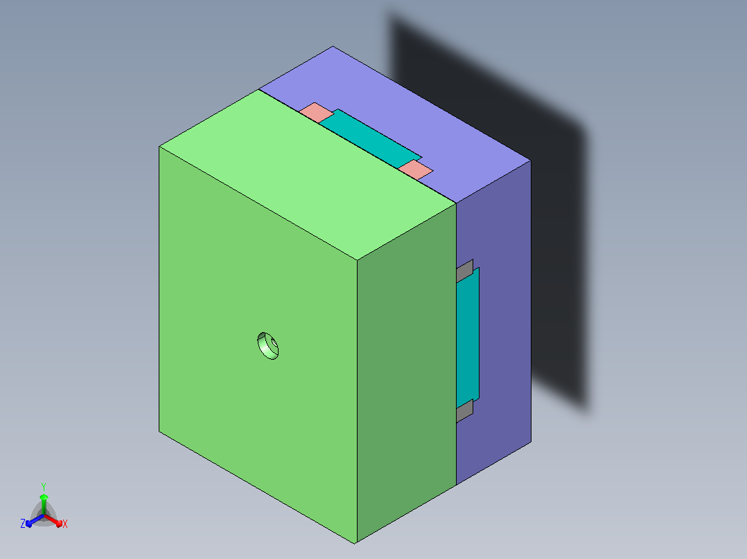 某企业电脑主机机箱壳注塑模具3D+CAD1455487正等轴测图