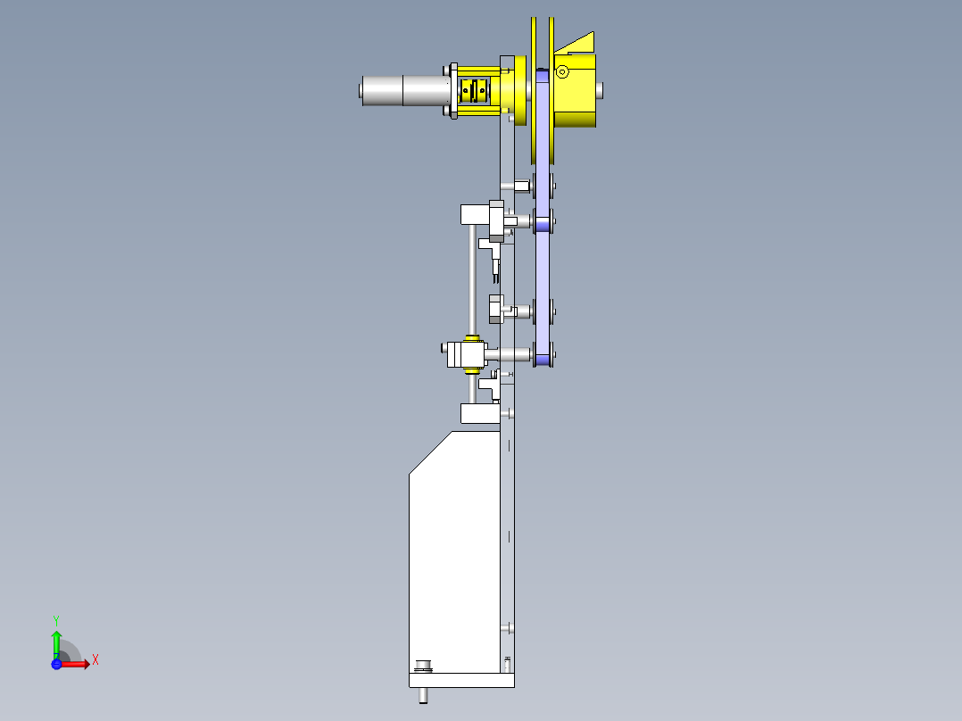 板材进给跳动辊前视图