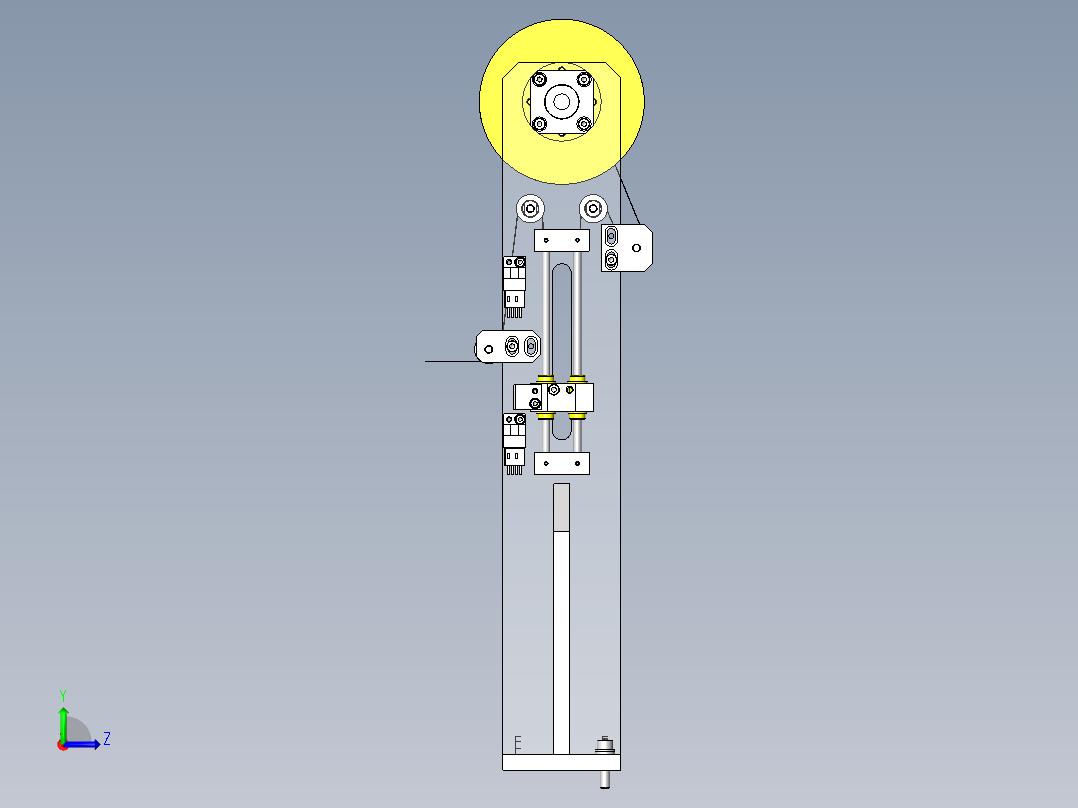 板材进给跳动辊左视图