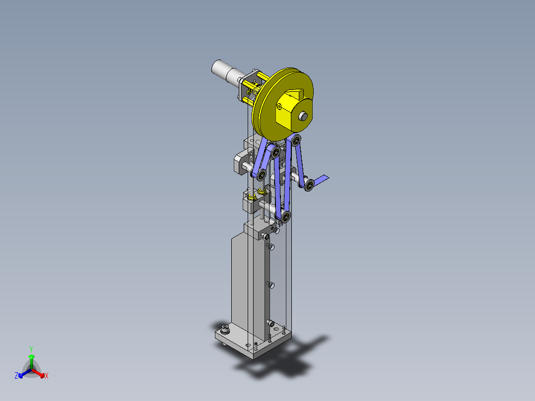 板材进给跳动辊正等轴测图