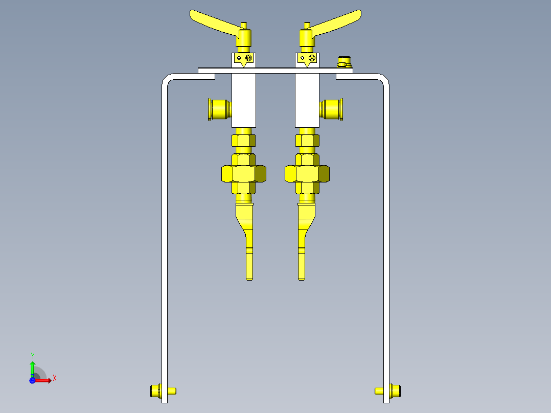 吹气枪位置调整机构前视图