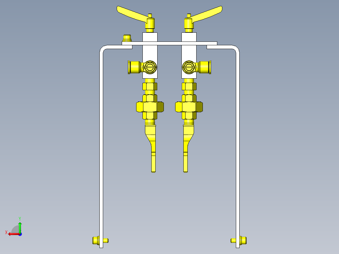 吹气枪位置调整机构后视图