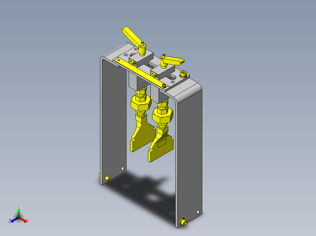 吹气枪位置调整机构正等轴测图