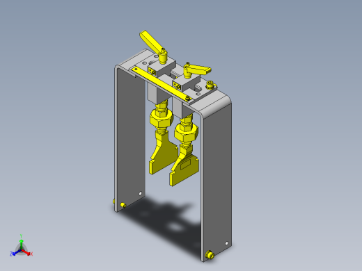 吹气枪位置调整机构正等轴测缩略图