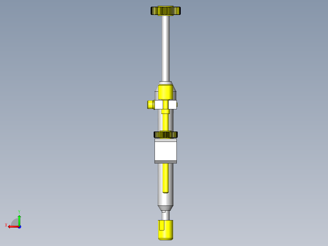 工件高度判定夹具后视图
