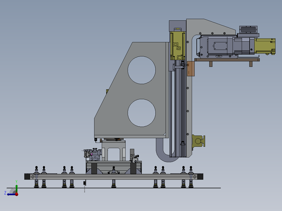面板旋转搬送设备sw16可编辑右视图