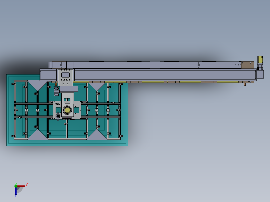 面板旋转搬送设备sw16可编辑俯视图
