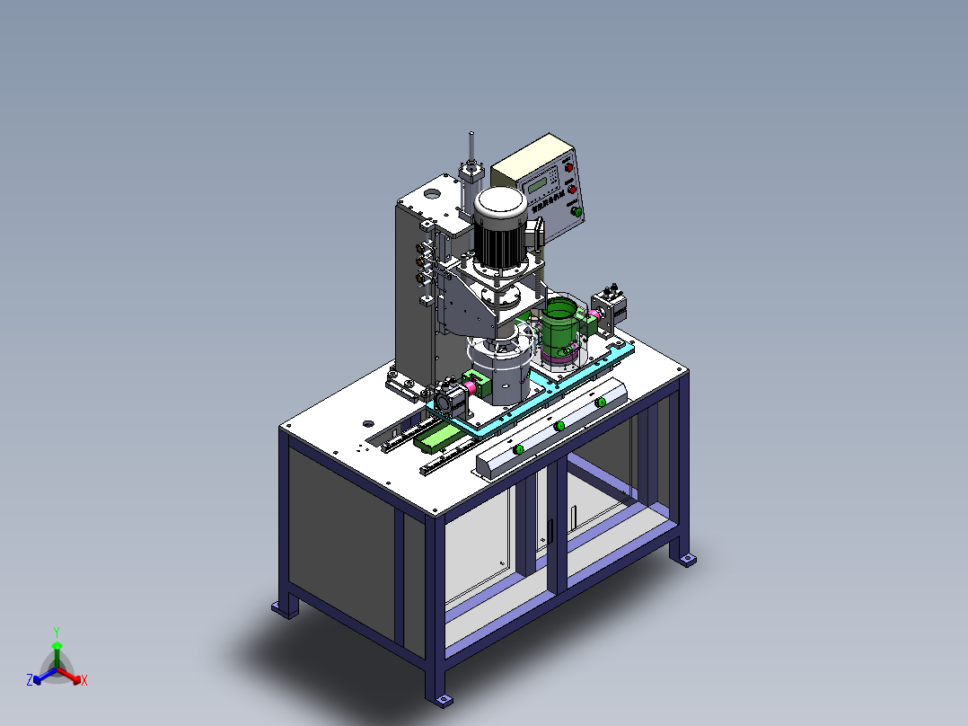 热水壶自动ZN-Q5卷边机sw14可编辑正等轴测图