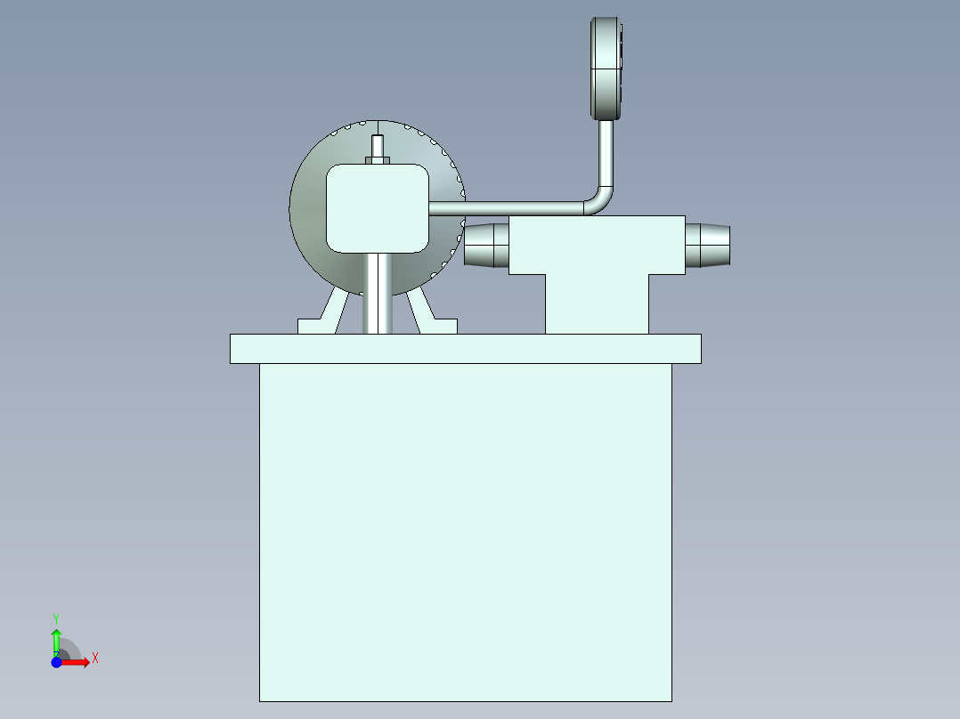 方料搬运压力机冲压与取料3D图纸H261 自动化设备3D图纸前视图