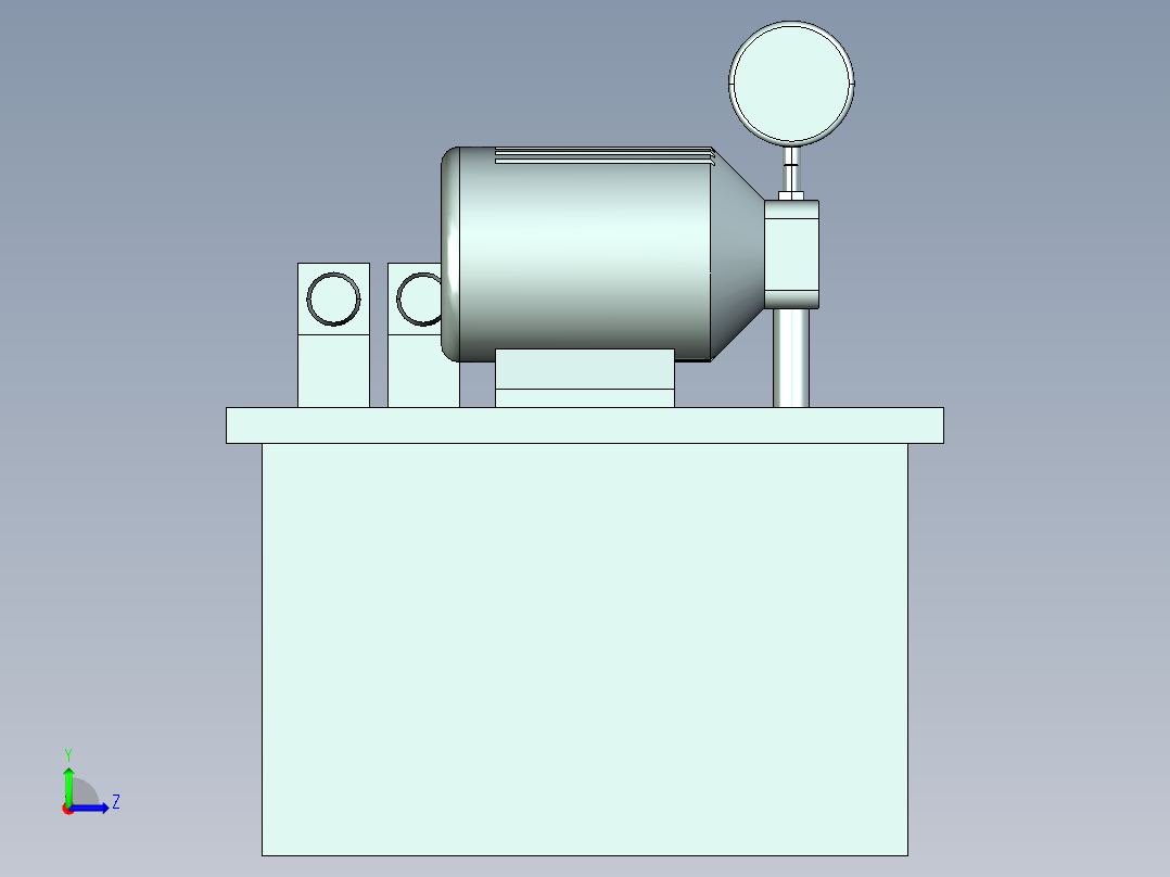 方料搬运压力机冲压与取料3D图纸H261 自动化设备3D图纸左视图
