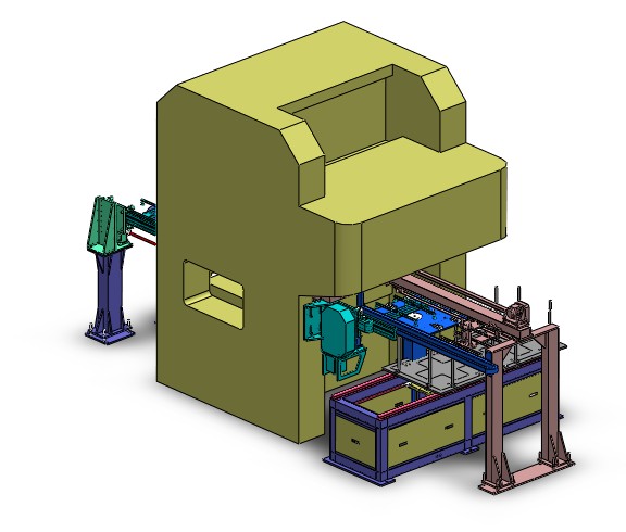 方料搬运压力机冲压与取料3D图纸H261 自动化设备3D图纸