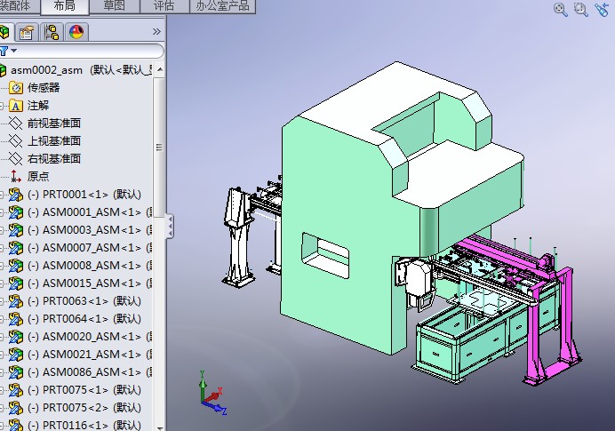 方料搬运压力机冲压与取料3D图纸H261 自动化设备3D图纸