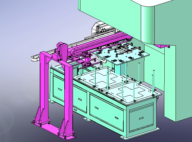方料搬运压力机冲压与取料3D图纸H261 自动化设备3D图纸