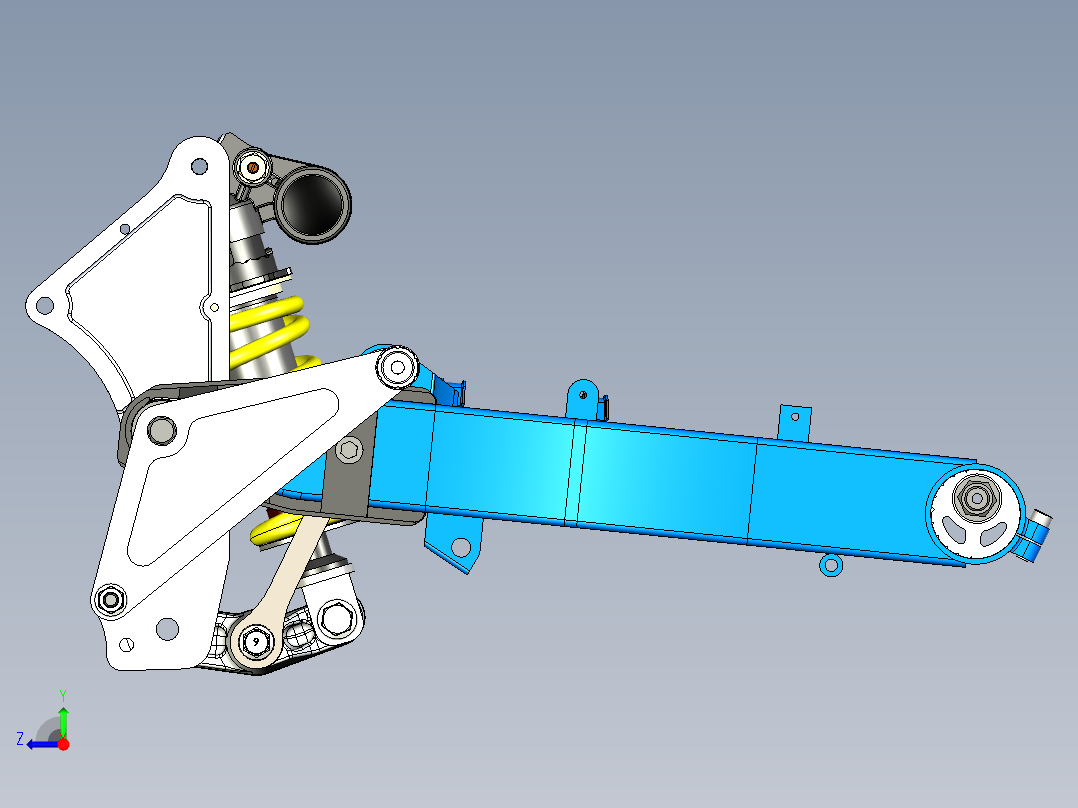 铃木350框架板，右视图