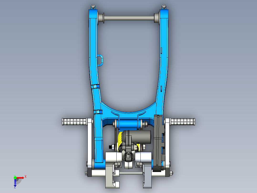 铃木350框架板，俯视图