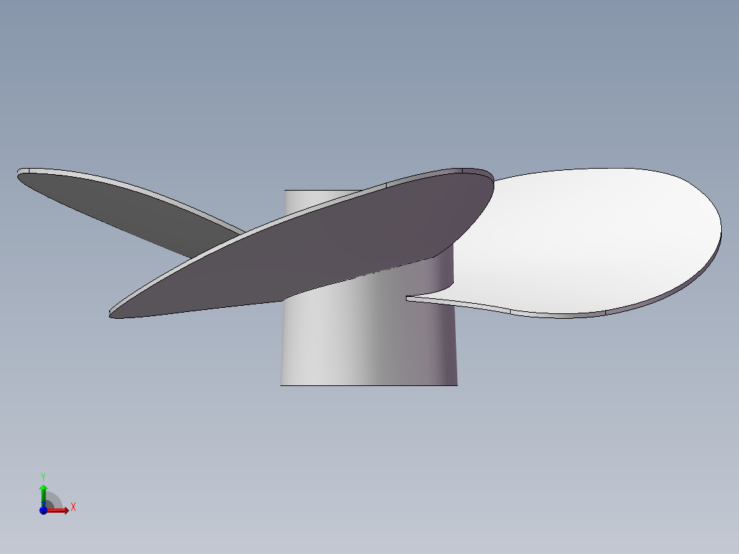 船用螺旋桨前视图