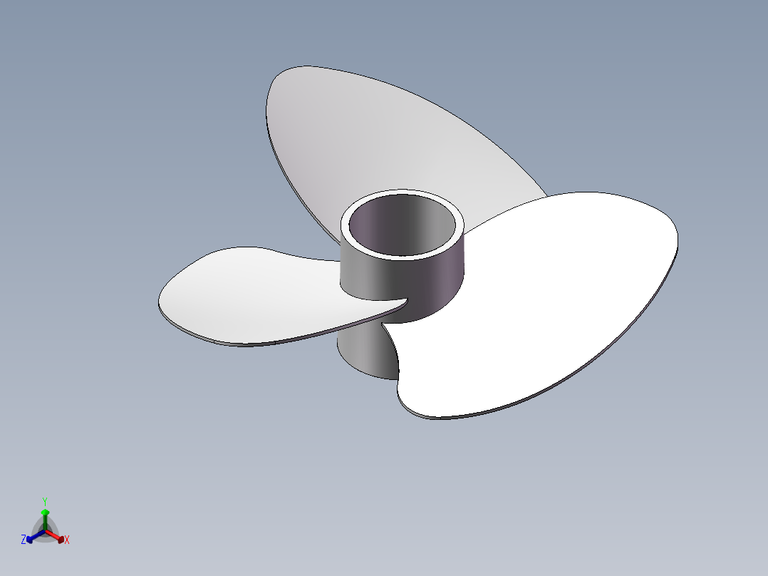 船用螺旋桨正等轴测图