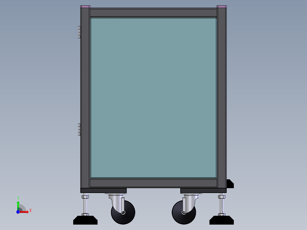 物料架3D模型前视图
