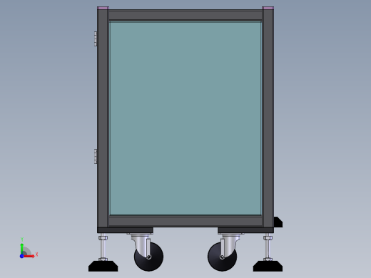 物料架3D模型前视缩略图