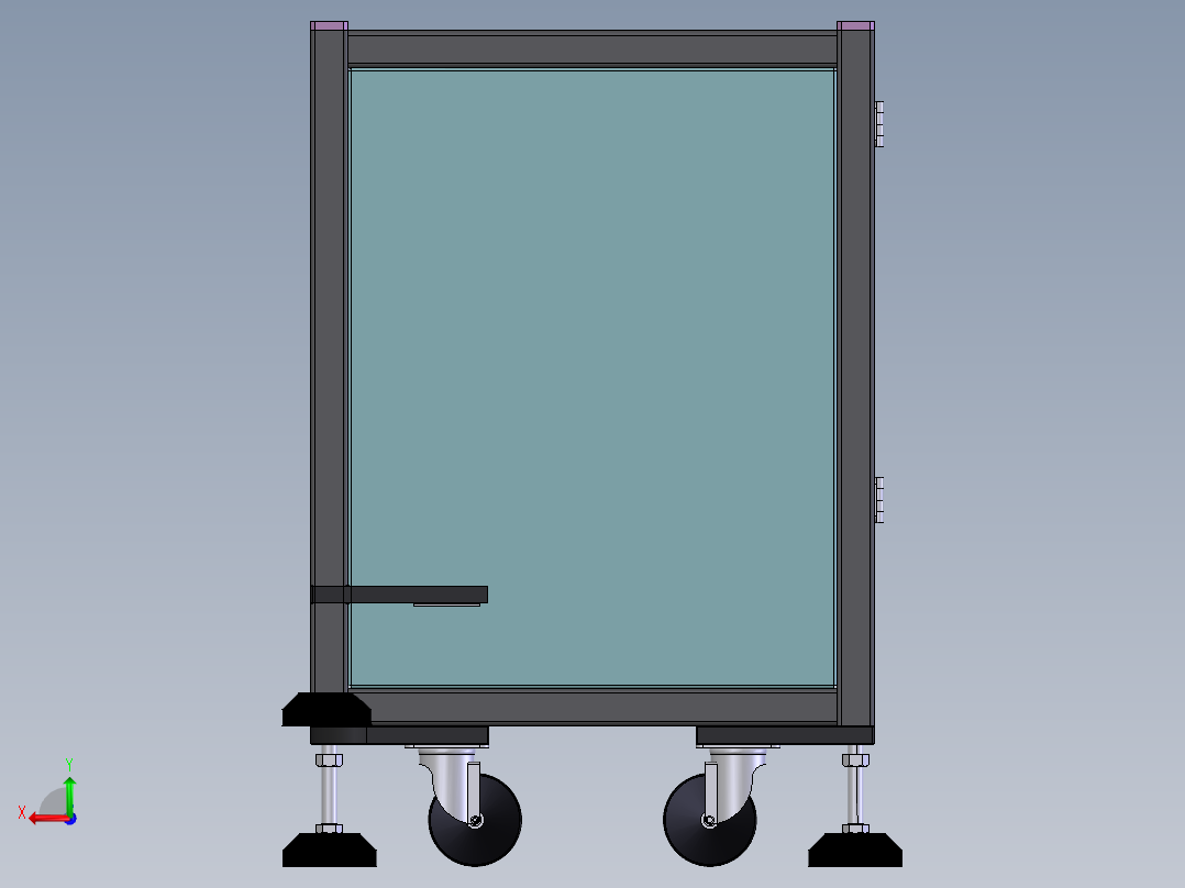物料架3D模型后视图