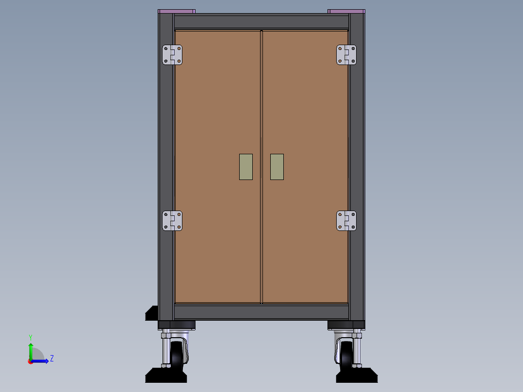 物料架3D模型左视图