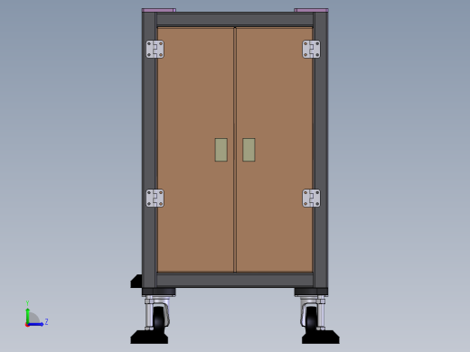 物料架3D模型左视缩略图