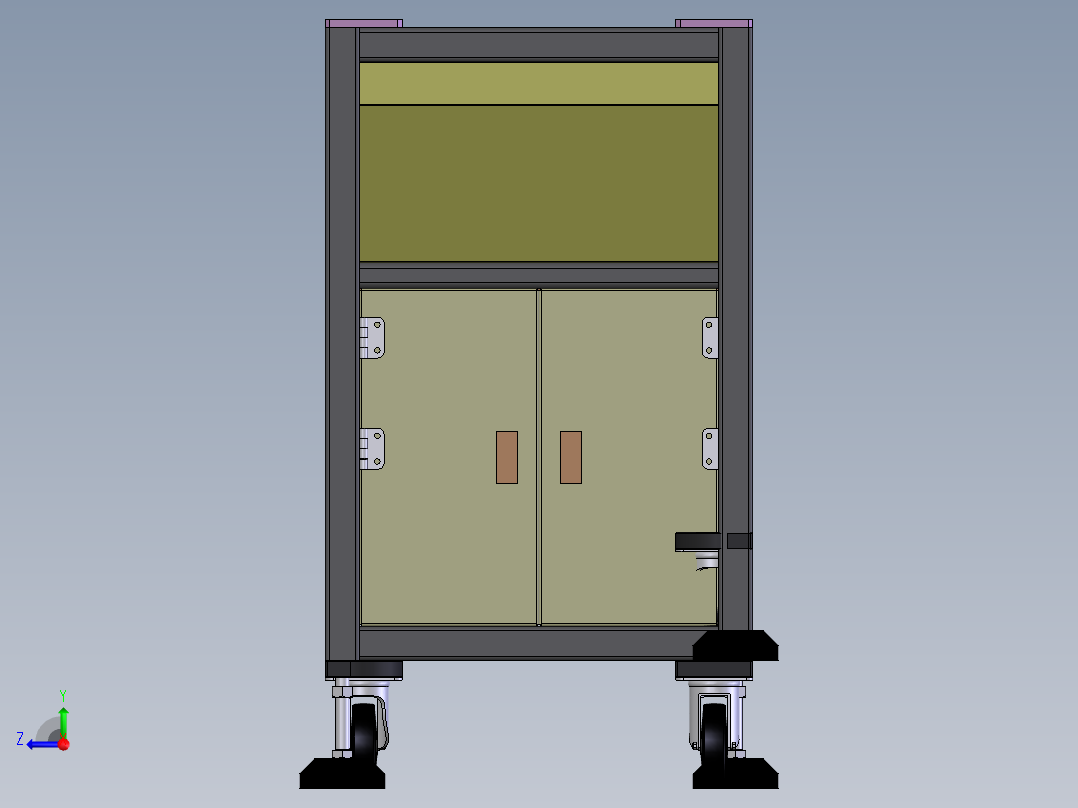 物料架3D模型右视图