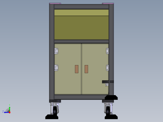 物料架3D模型右视缩略图