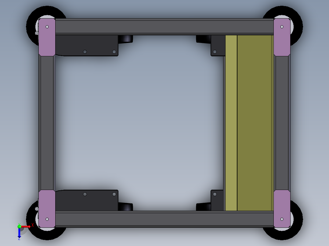 物料架3D模型俯视图