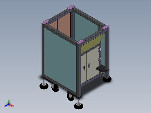物料架3D模型正等轴测缩略图