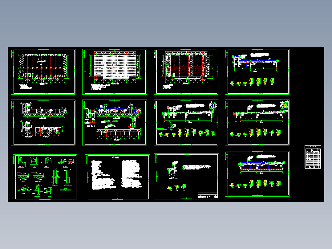 12柱距钢结构厂房结构施工图下载