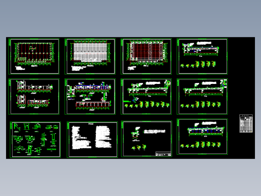 12柱距钢结构厂房结构施工图下载