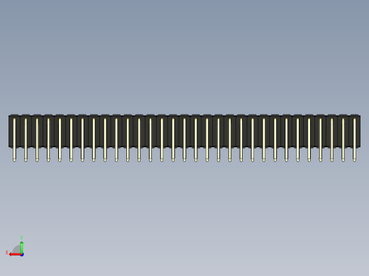 彩色公排针 100mil 2.54mm 系列-DS1022_black_3x31p_100mil_TypeD_rev1.0后视缩略图