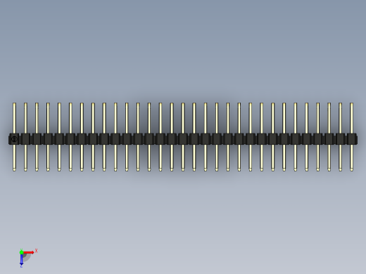 彩色公排针 100mil 2.54mm 系列-DS1022_black_3x31p_100mil_TypeD_rev1.0俯视缩略图