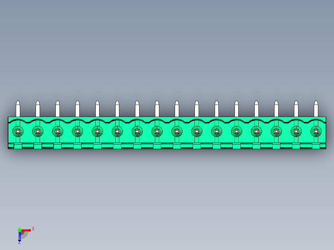 DEGSON 2EDG 系列 5.08mm 可插拔接线端子组-2EDGR-5.08-16P-14-00AH俯视图
