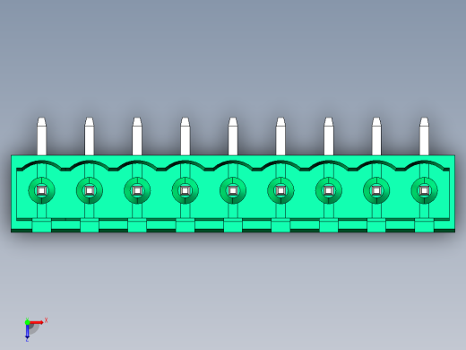 DEGSON 2EDG 系列 5.08mm 可插拔接线端子组-2EDGRC-5.08-09P-14-00AH俯视缩略图