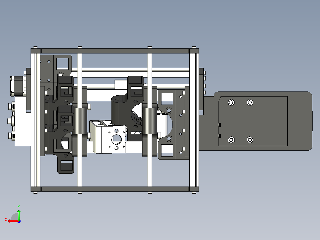 处理50mm管材的小型3018CNC后视图