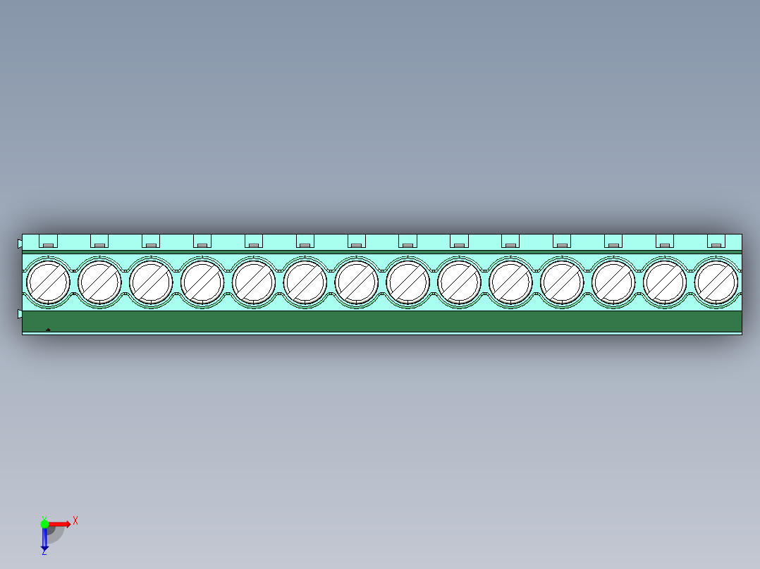 DEGSON DG636 系列 6.357.629.52mm 接线端子-DG636-6.35-14P-14-00AH俯视图