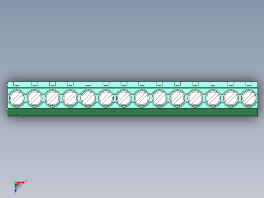 DEGSON DG636 系列 6.357.629.52mm 接线端子-DG636-6.35-14P-14-00AH俯视缩略图