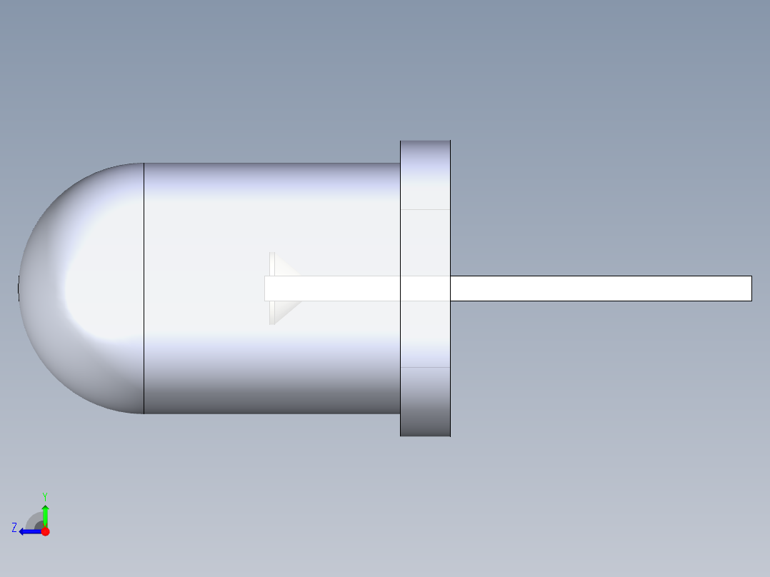 LED_Round_Clear_D5.0mm右视图