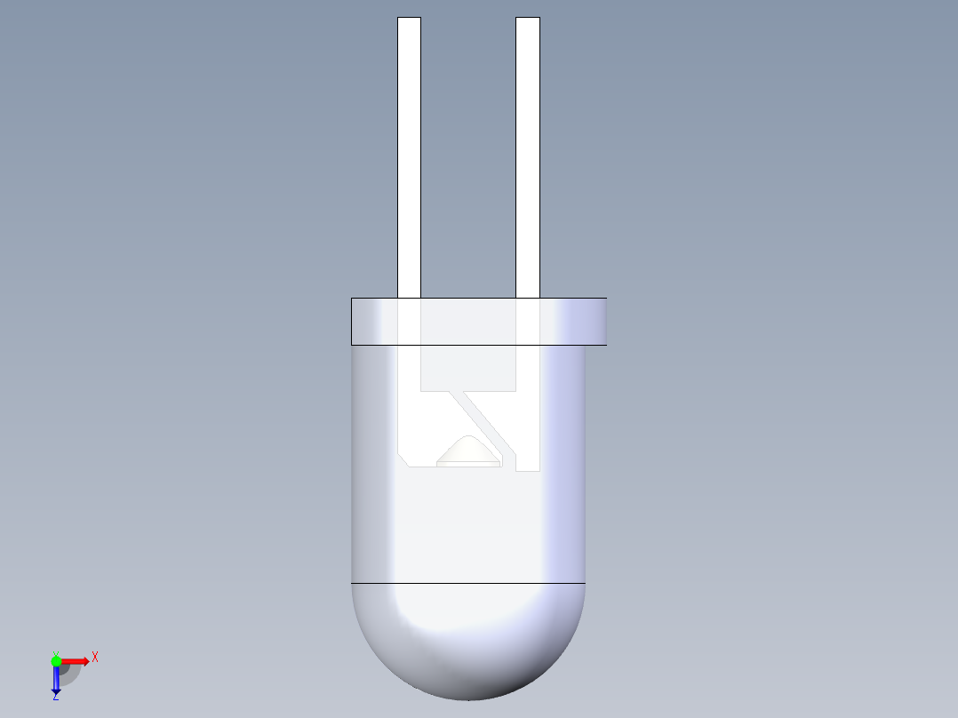 LED_Round_Clear_D5.0mm俯视图