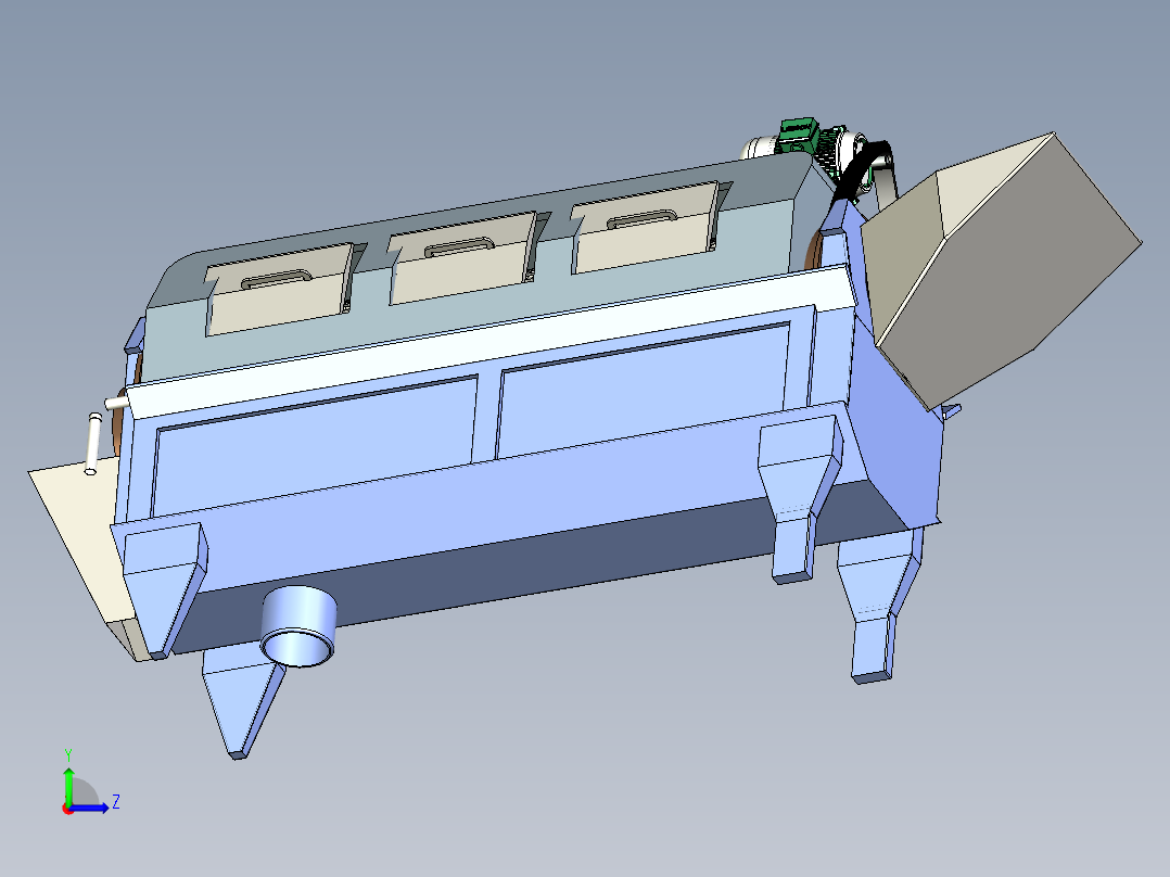 内置喷雾器喷嘴清洗谷物机左视图