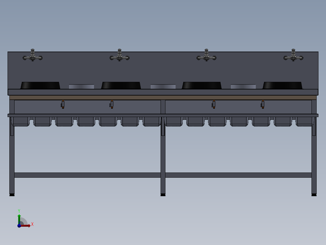 灶台模型图前视图