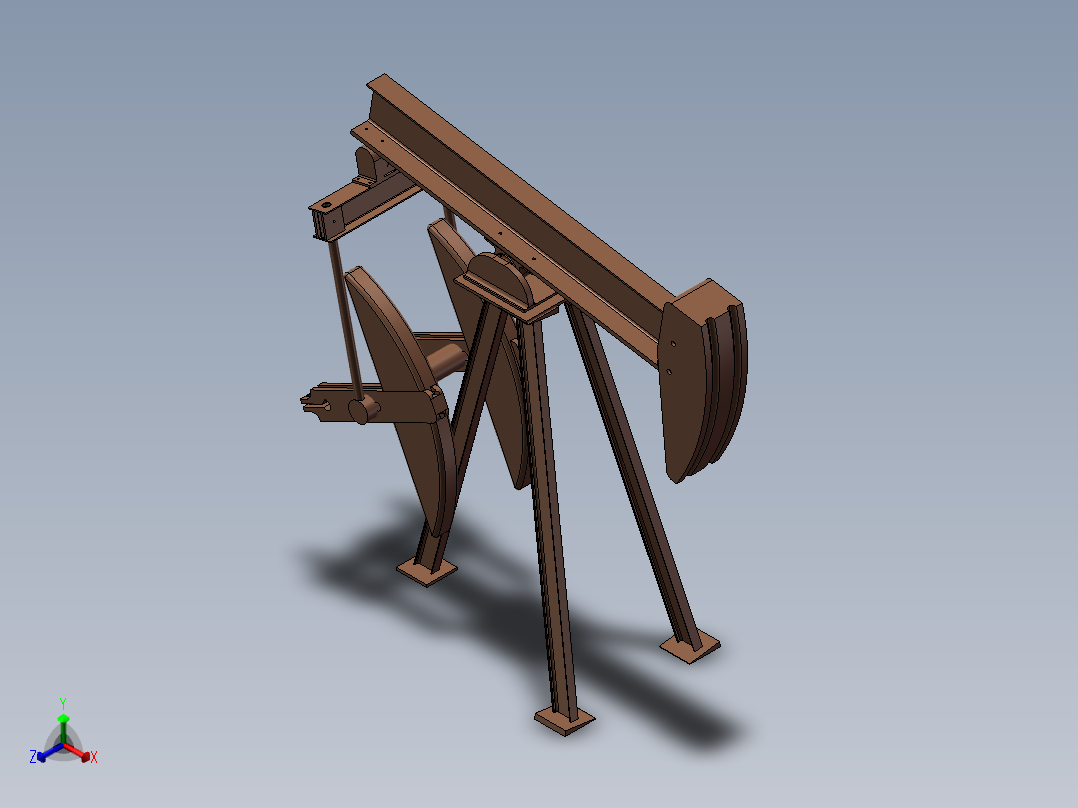 320-305-100石油抽油机三维设计与分析正等轴测图