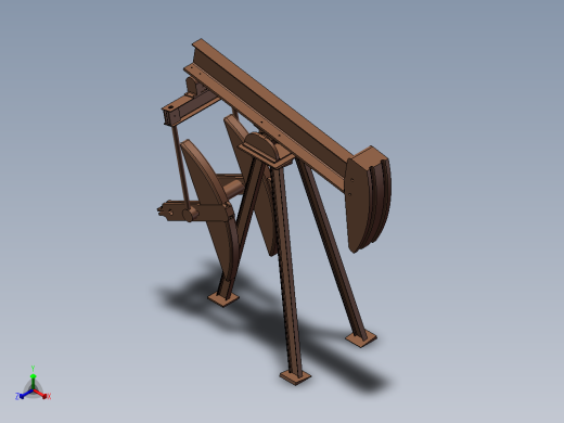 320-305-100石油抽油机三维设计与分析正等轴测缩略图