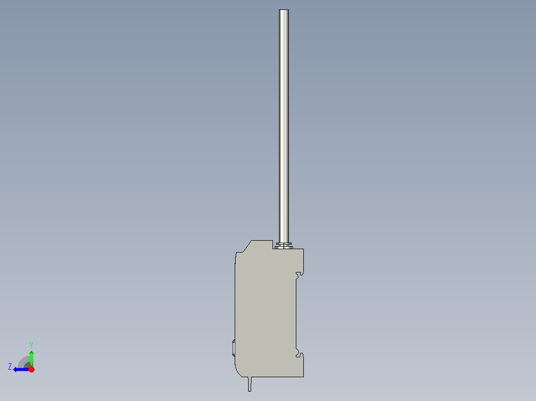 基恩士FS-V1_kc图纸模型右视图