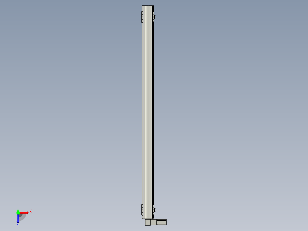 直线模组WG-LHB12-S1900-L(B)设计图纸俯视图