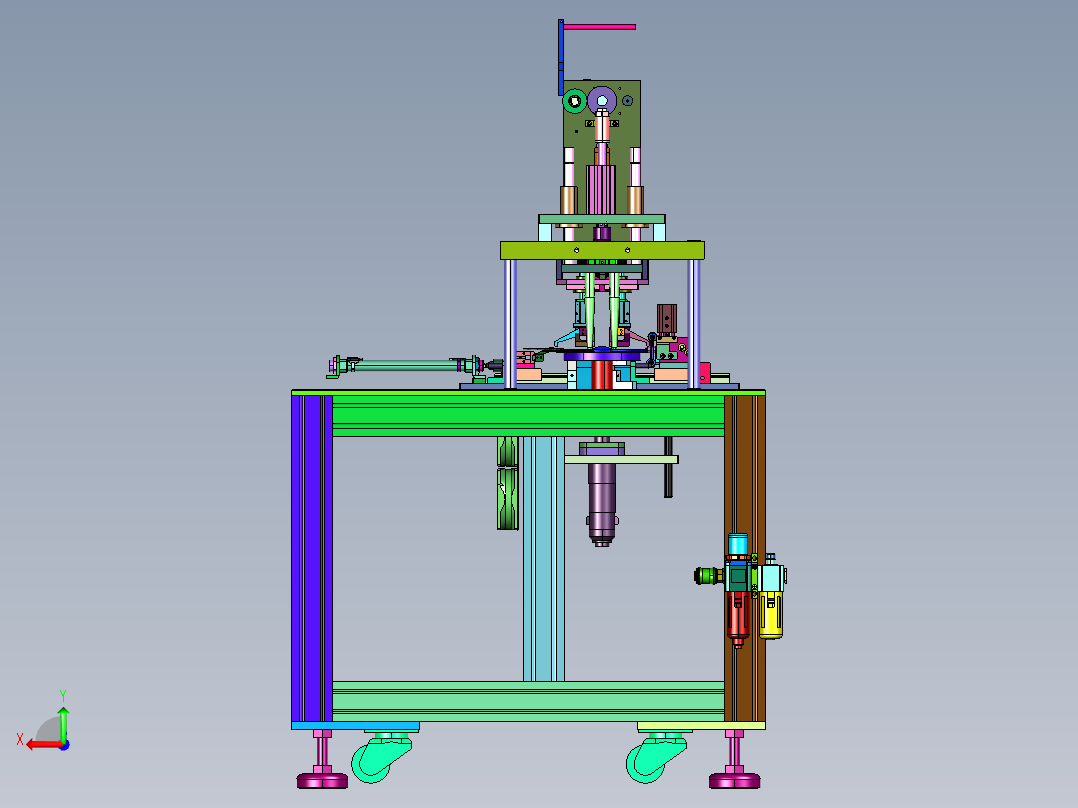 落地转盘式超声波口罩点焊机后视图