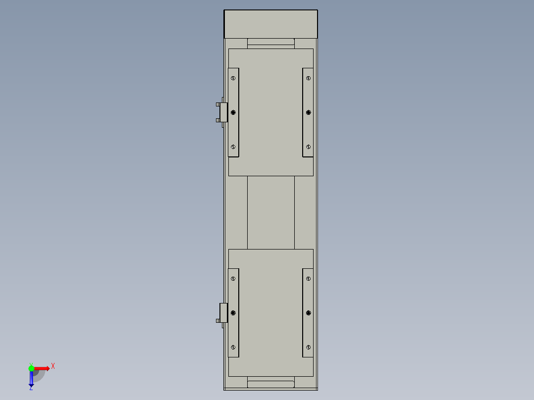 直线模组LHC17-S350-D设计图纸俯视图