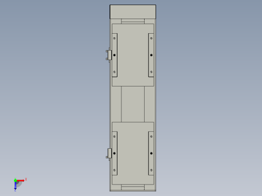 直线模组LHC17-S350-D设计图纸俯视缩略图